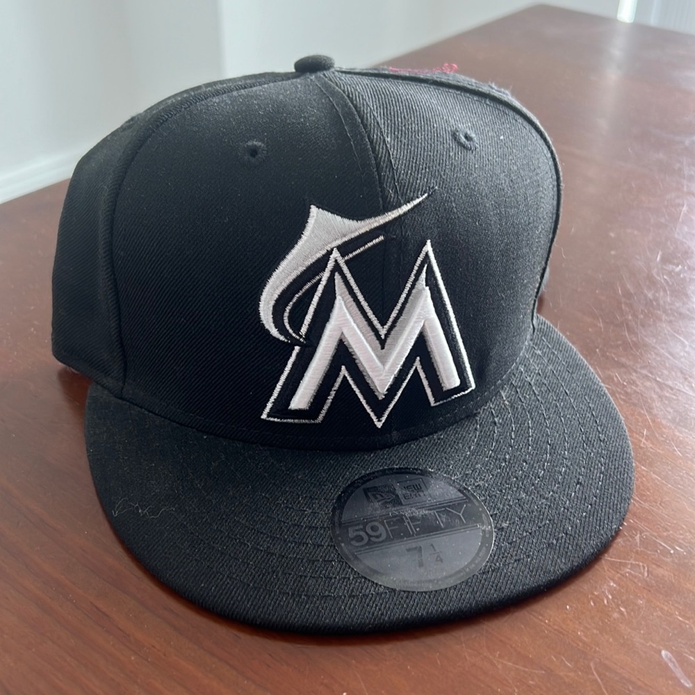 Special Edition Miami Marlins BLACKOUT New Era Fitted Hat